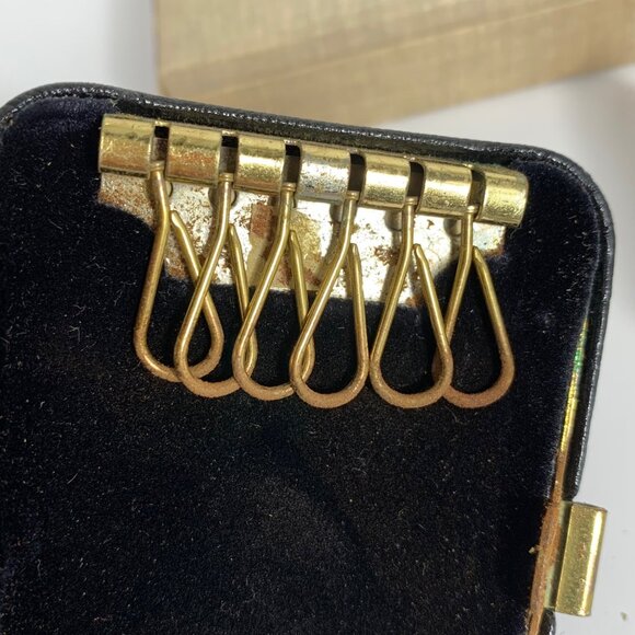 Vintage Prince Gardner Black Leather Key Case With Original Box & Inserts - Picture 7 of 8